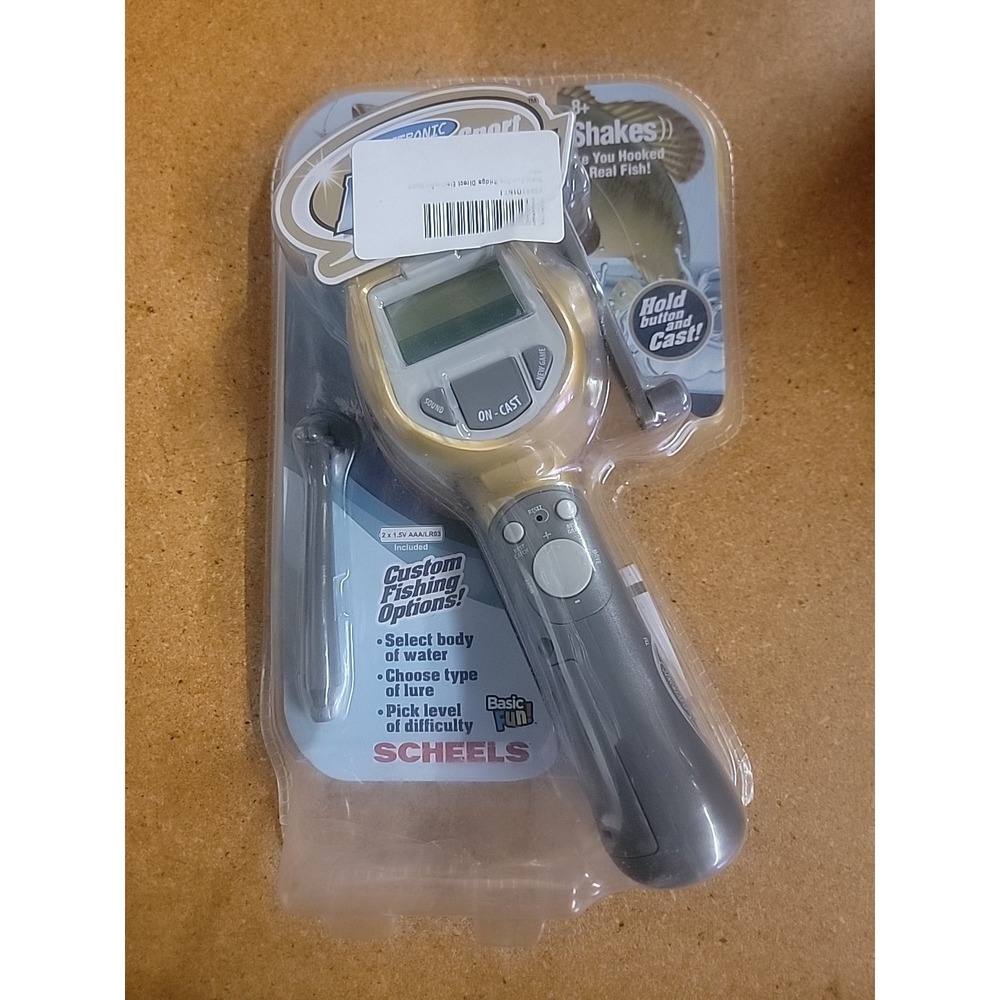 SCHEELS ELECTRONIC SPORT FISHING HANDHELD ELECTRONIC GAME CAST  BASIC FUN NEW